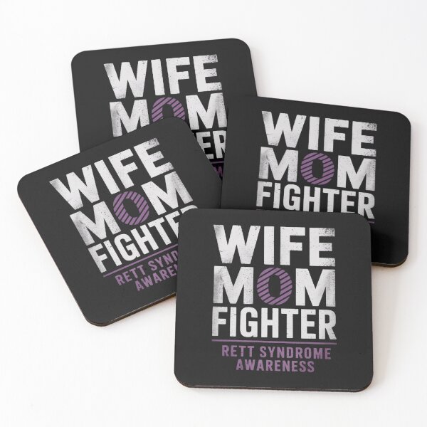 Item preview, Wife Mom Fighter Rett Syndrome Awareness designed and sold by ConceptualVibes.