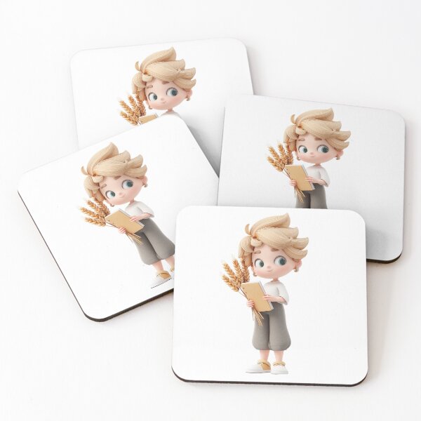 Item preview, Virgo Zodiac Chibi Boy – Kawaii Astrology Illustration designed and sold by GoldenChiArt.
