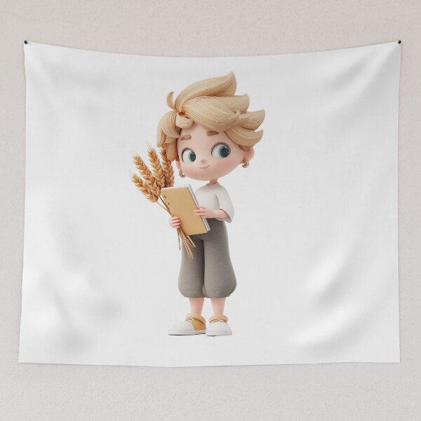 Item preview, Virgo Zodiac Chibi Boy – Kawaii Astrology Illustration designed and sold by GoldenChiArt.