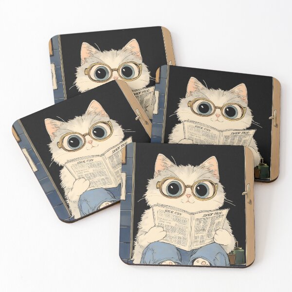Item preview, Devon Rex Cat Reading Newspaper Bathroom Toilet Decor designed and sold by earlobejerk.