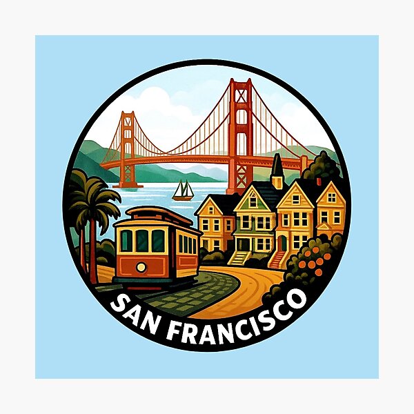 Item preview, San Francisco, California - Golden Gate Bridge designed and sold by Myra365Art.