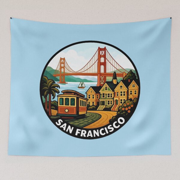 Item preview, San Francisco, California - Golden Gate Bridge designed and sold by Myra365Art.