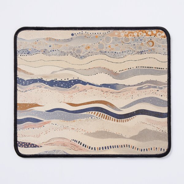 Item preview, Organic Earth Tones Abstract - Flowing Minimalist Pattern with Waves, Dots designed and sold by trajeado14.