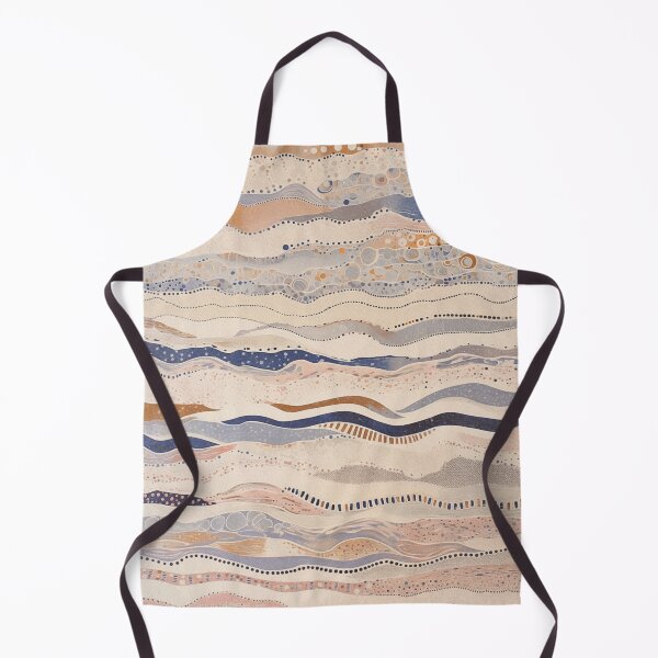 Item preview, Organic Earth Tones Abstract - Flowing Minimalist Pattern with Waves, Dots designed and sold by trajeado14.