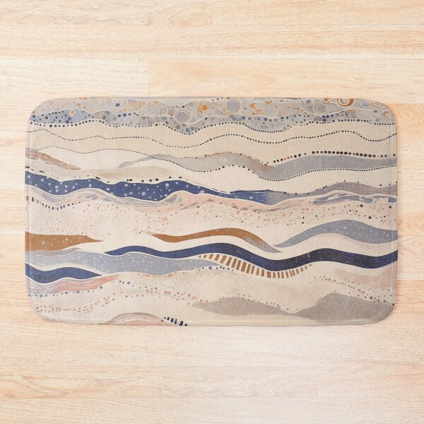 Item preview, Organic Earth Tones Abstract - Flowing Minimalist Pattern with Waves, Dots designed and sold by trajeado14.