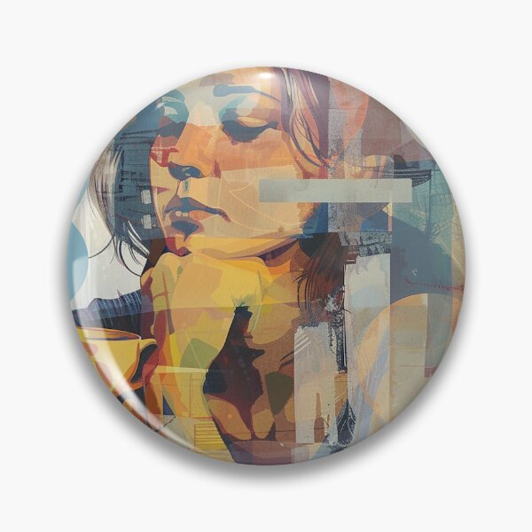 Item preview, Contemplative Woman with Coffee Collage designed and sold by AITuneSphere.