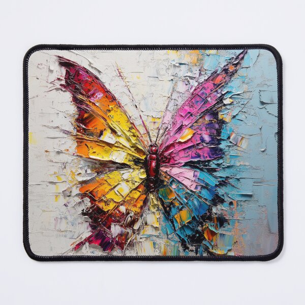 Item preview, “Chromatic Metamorphosis” – Textured Impasto Butterfly Art designed and sold by ReachForArt.
