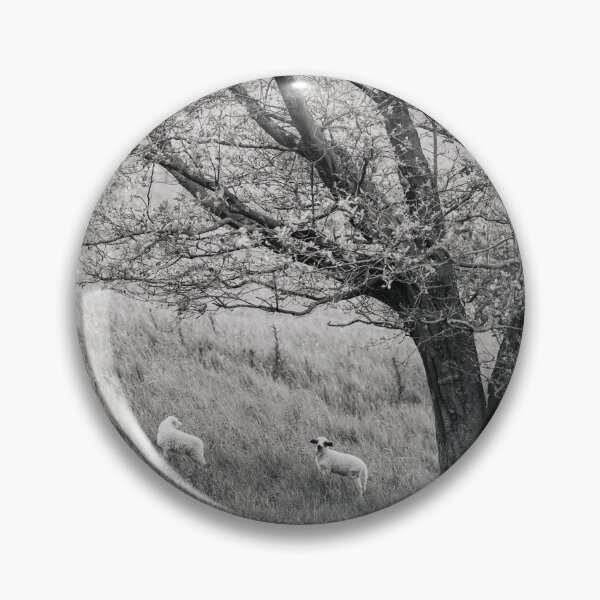 Item preview, Sheep Beneath the Tree – Black and White Stillness designed and sold by alicjamiekina.