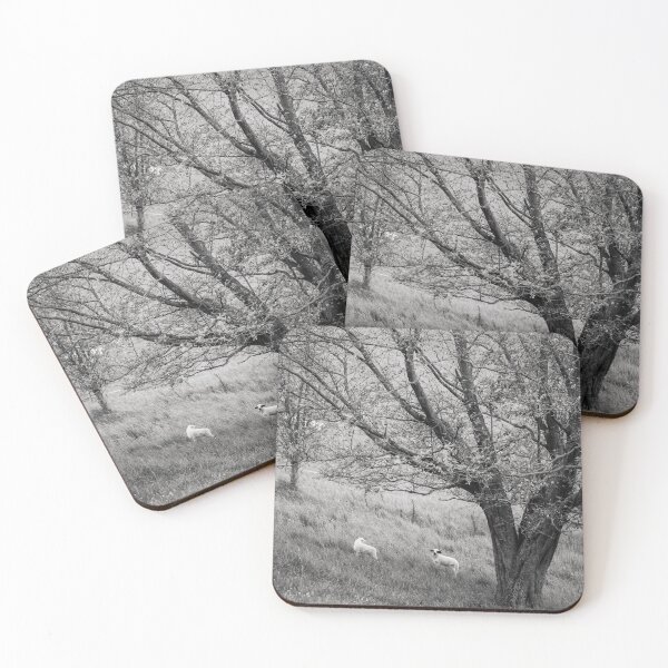 Item preview, Sheep Beneath the Tree – Black and White Stillness designed and sold by alicjamiekina.