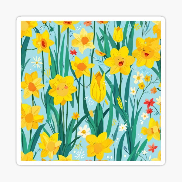 Item preview, Cartoon Daffodils designed and sold by CoolPixels.