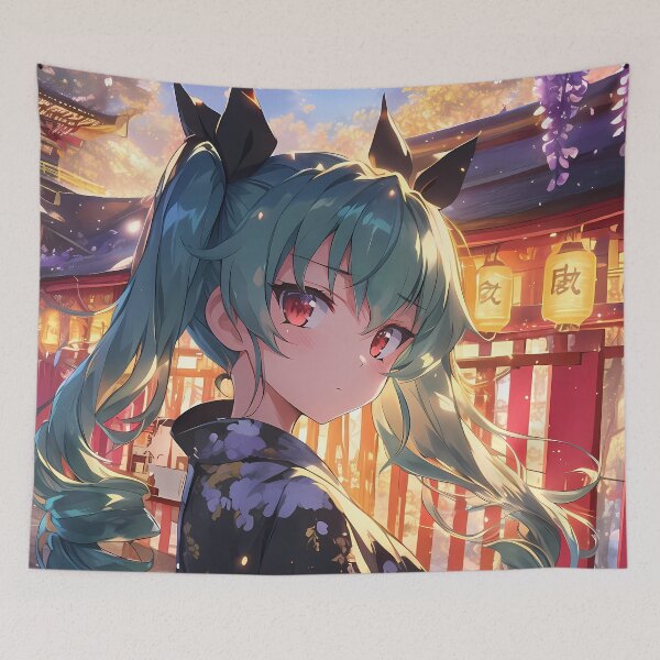 Item preview, Anchovy Girls Und Panzer Anime Yukata Wisteria Glow designed and sold by earlobejerk.