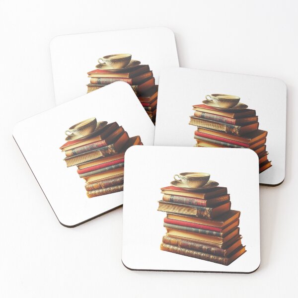 Item preview, Cozy Books and Teacup Sticker - Vintage Reading Art designed and sold by Hasanify.