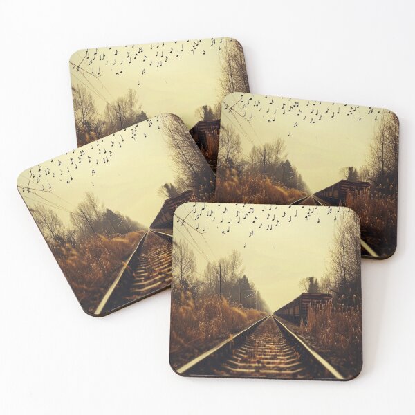 Item preview, Golden Railway with Floating Notes designed and sold by AITuneSphere.