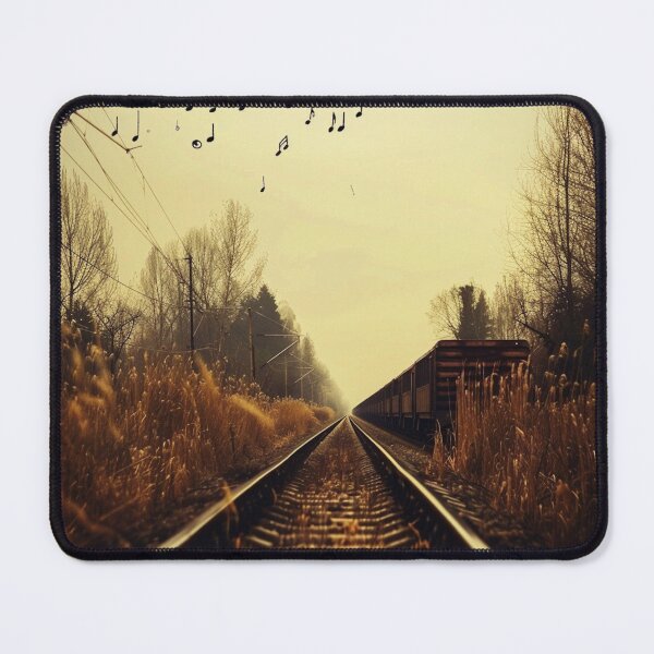 Item preview, Golden Railway with Floating Notes designed and sold by AITuneSphere.