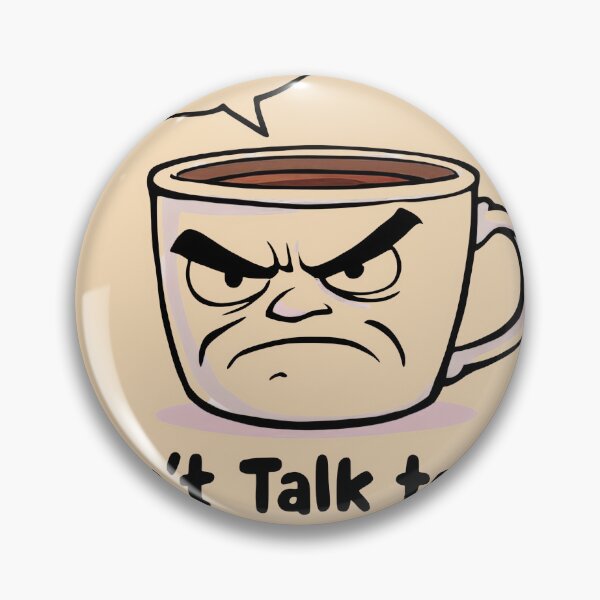 Item preview, There is a black and white drawing of a coffee cup with a speech bubble designed and sold by cafegrafis.