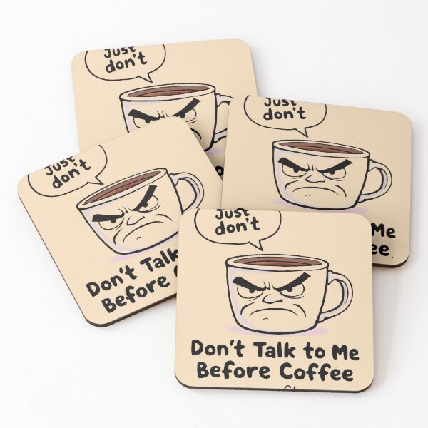 Item preview, There is a black and white drawing of a coffee cup with a speech bubble designed and sold by cafegrafis.