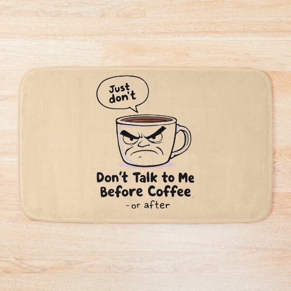 Item preview, There is a black and white drawing of a coffee cup with a speech bubble designed and sold by cafegrafis.