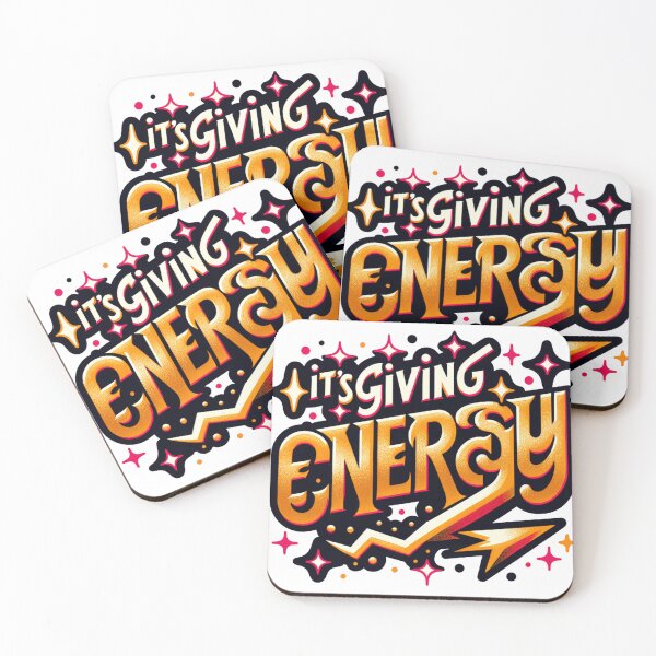 Item preview, It's Giving Energy Sticker - Bold Motivational Art designed and sold by Hasanify.