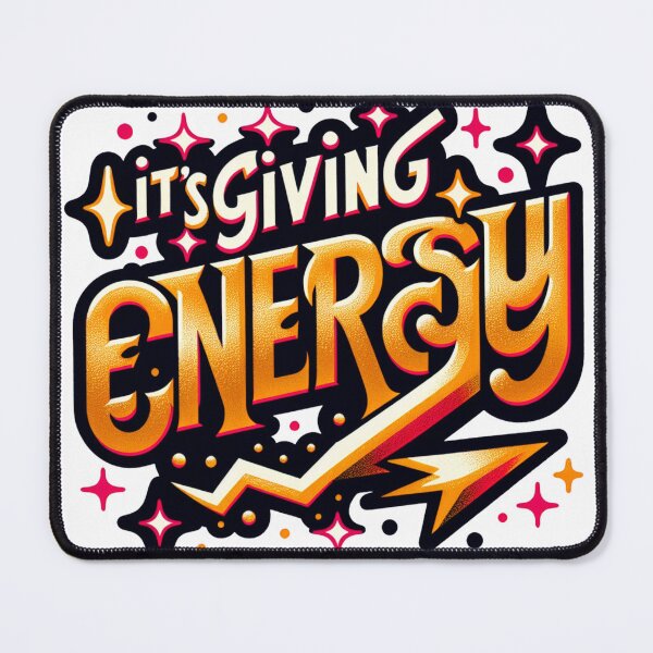 Item preview, It's Giving Energy Sticker - Bold Motivational Art designed and sold by Hasanify.