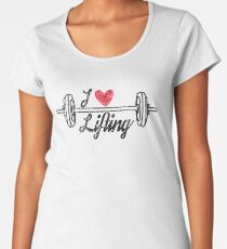 i love lifting, weightlifter t-shirt, distressed style Women's Premium T-Shirt