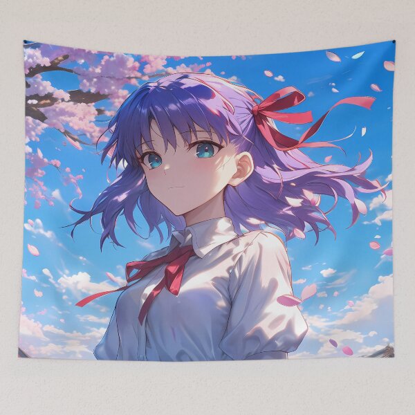 Item preview, Sakura Matou Fate Stay Night Anime Serenity Cherry Blossoms designed and sold by earlobejerk.