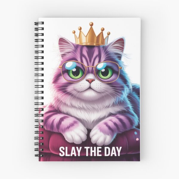 Item preview, Slay the Day Cat Sticker - Cute Kawaii Queen Art designed and sold by Hasanify.