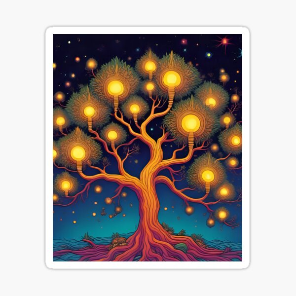 Item preview, Tree with Lightbulb Leaves 2 designed and sold by omefat11.