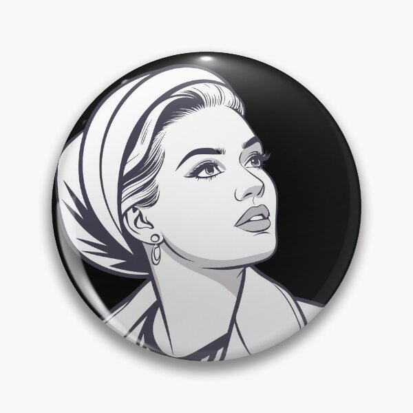 Item preview, Shirin David – Classic Monochrome Pop Art Portrait designed and sold by Har-vee.