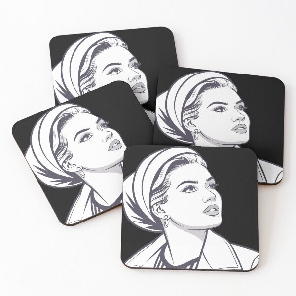 Item preview, Shirin David – Classic Monochrome Pop Art Portrait designed and sold by Har-vee.