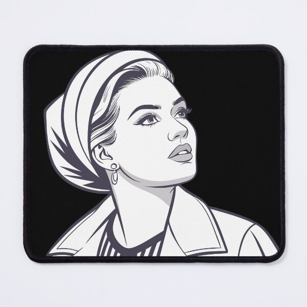 Item preview, Shirin David – Classic Monochrome Pop Art Portrait designed and sold by Har-vee.