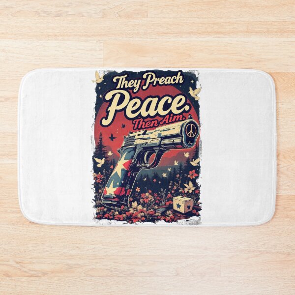 Item preview, There is a poster with a gun and a box in the background designed and sold by cafegrafis.