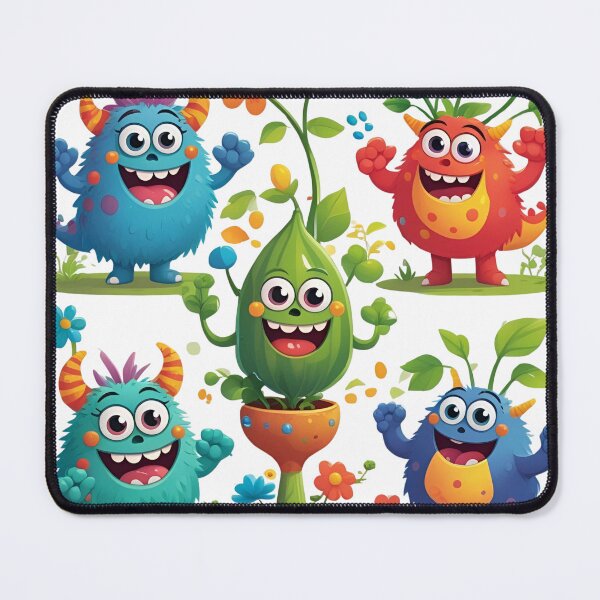 Item preview, "Happy Colorful Monsters in a Magical Garden" designed and sold by Mateusz Olczyk.