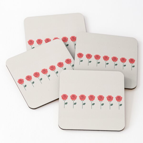 Item preview, Row of Red Roses – Minimal Floral designed and sold by 0606PM.