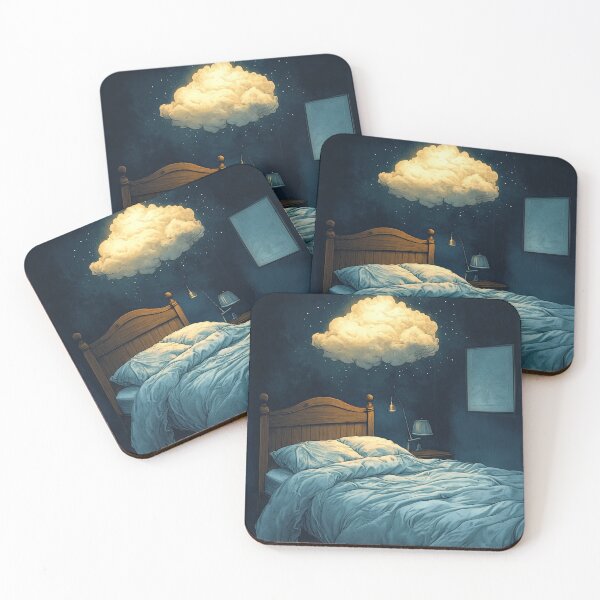 Item preview, Dreamy Bed with Glowing Cloud designed and sold by AITuneSphere.