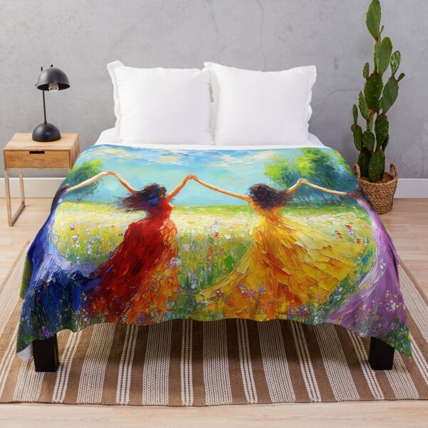 Item preview, A Impressionism of 4 Beautiful Girls Dancing by Monet designed and sold by Huskyyy Designs.
