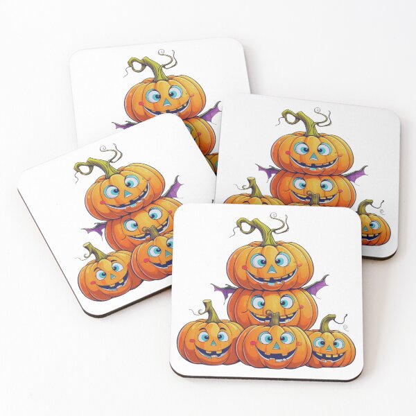 Item preview, Cute Stacked Jack-O'-Lantern Pumpkins designed and sold by RainyShop32.