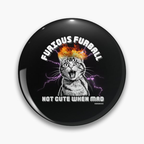 Item preview, "Furious Furball – Angry Cat on Fire!" designed and sold by KENGMODE.