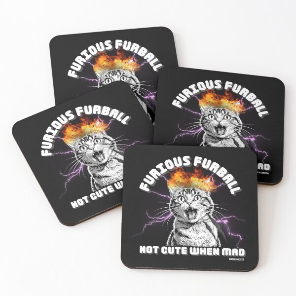 Item preview, "Furious Furball – Angry Cat on Fire!" designed and sold by KENGMODE.