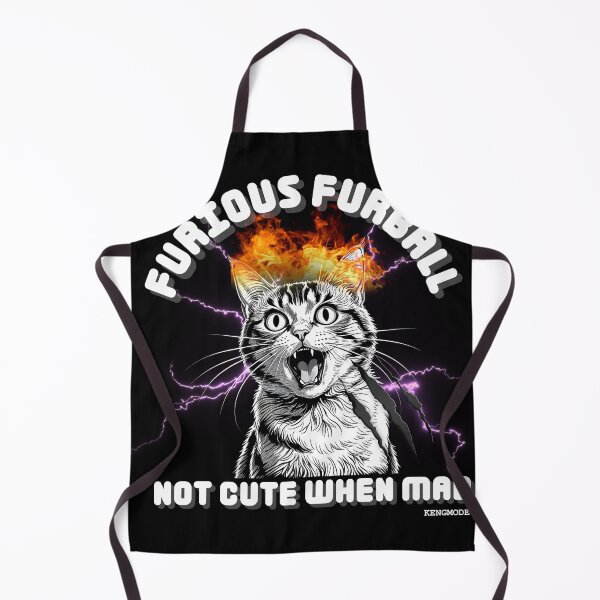 Item preview, "Furious Furball – Angry Cat on Fire!" designed and sold by KENGMODE.