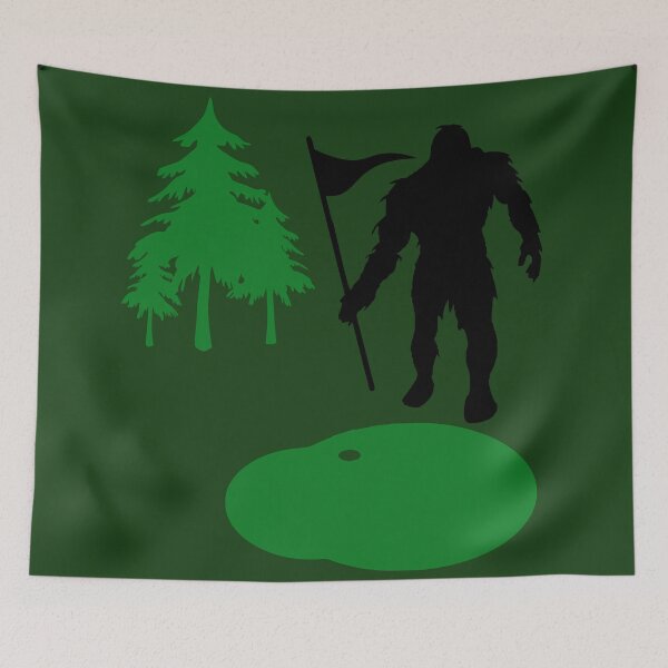 Item preview, Sasquatch on the Green – Bigfoot’s Secret Swing designed and sold by donwillisjrart.