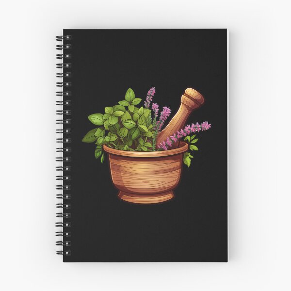 Item preview, Mortar With Basil Gifts For Herbalist designed and sold by ShadowOfNature.