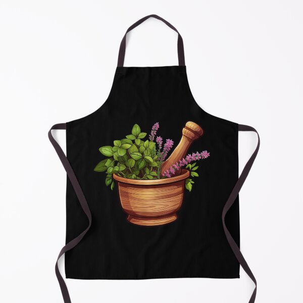 Item preview, Mortar With Basil Gifts For Herbalist designed and sold by ShadowOfNature.