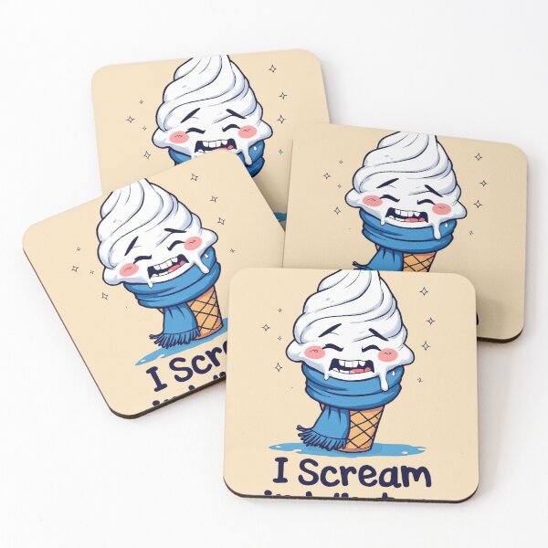 Item preview, A cartoon ice cream cone with a face and a scarf designed and sold by cafegrafis.