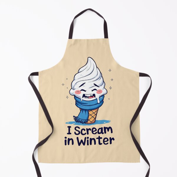 Item preview, A cartoon ice cream cone with a face and a scarf designed and sold by cafegrafis.
