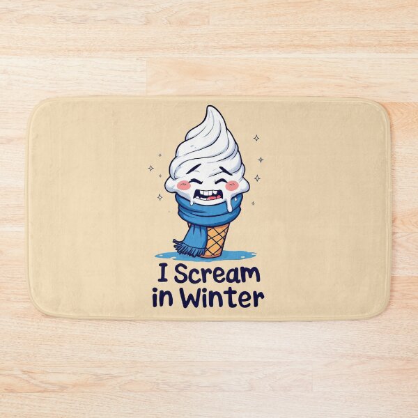 Item preview, A cartoon ice cream cone with a face and a scarf designed and sold by cafegrafis.