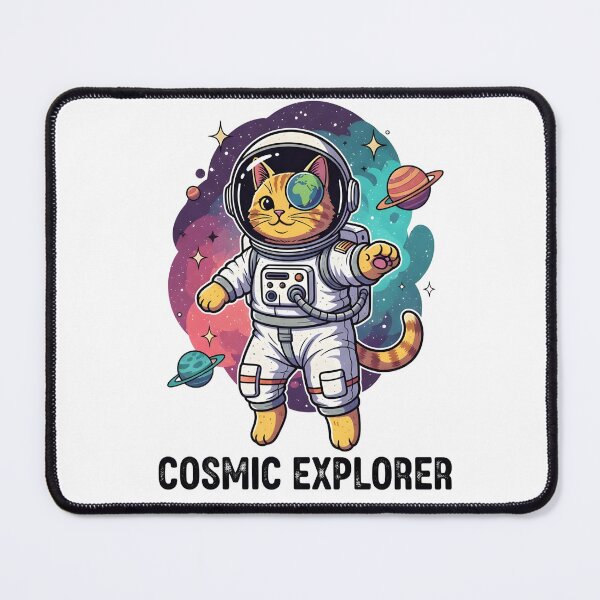 Item preview, Cosmic Explorer Cat – Cute Astronaut Kitty in Space with Planets & Galaxy designed and sold by ParaverseDasia.
