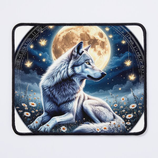 Item preview, Moonlit She-Wolf in Enchanted Meadow designed and sold by AmetistLight.