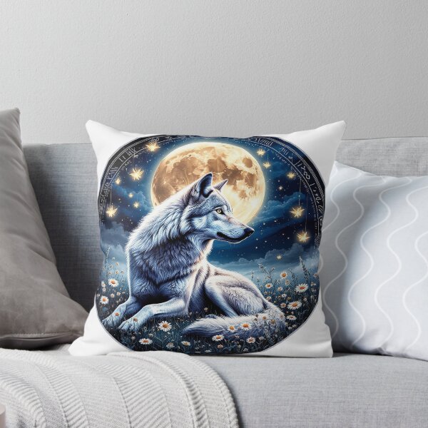Item preview, Moonlit She-Wolf in Enchanted Meadow designed and sold by AmetistLight.