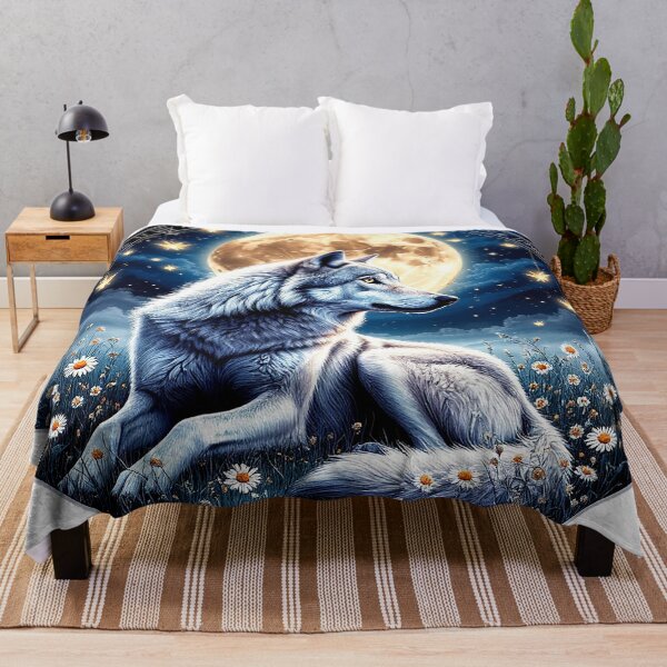 Item preview, Moonlit She-Wolf in Enchanted Meadow designed and sold by AmetistLight.