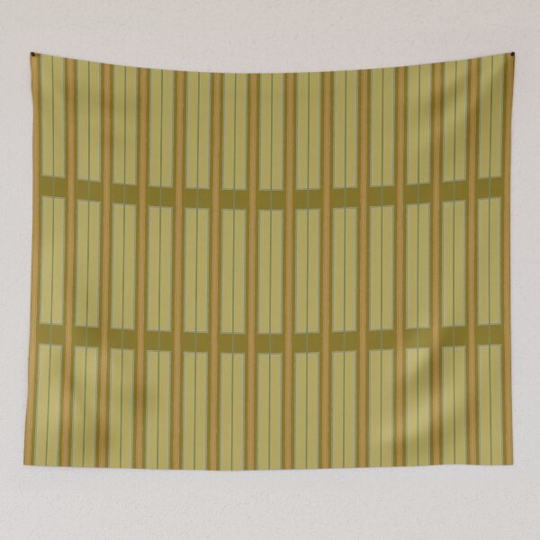 Item preview, Minimalist Geo Box Striped Geometric Pattern in Vintage Olive Green and Orange designed and sold by kierkegaard.